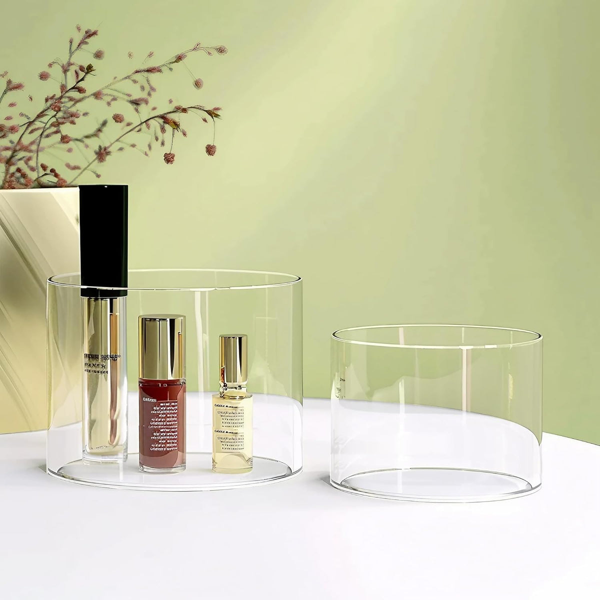 6Pcs Buffet Risers, Food Risers for Buffet, Acrylic Boxes for Display Round Riser Display Cases