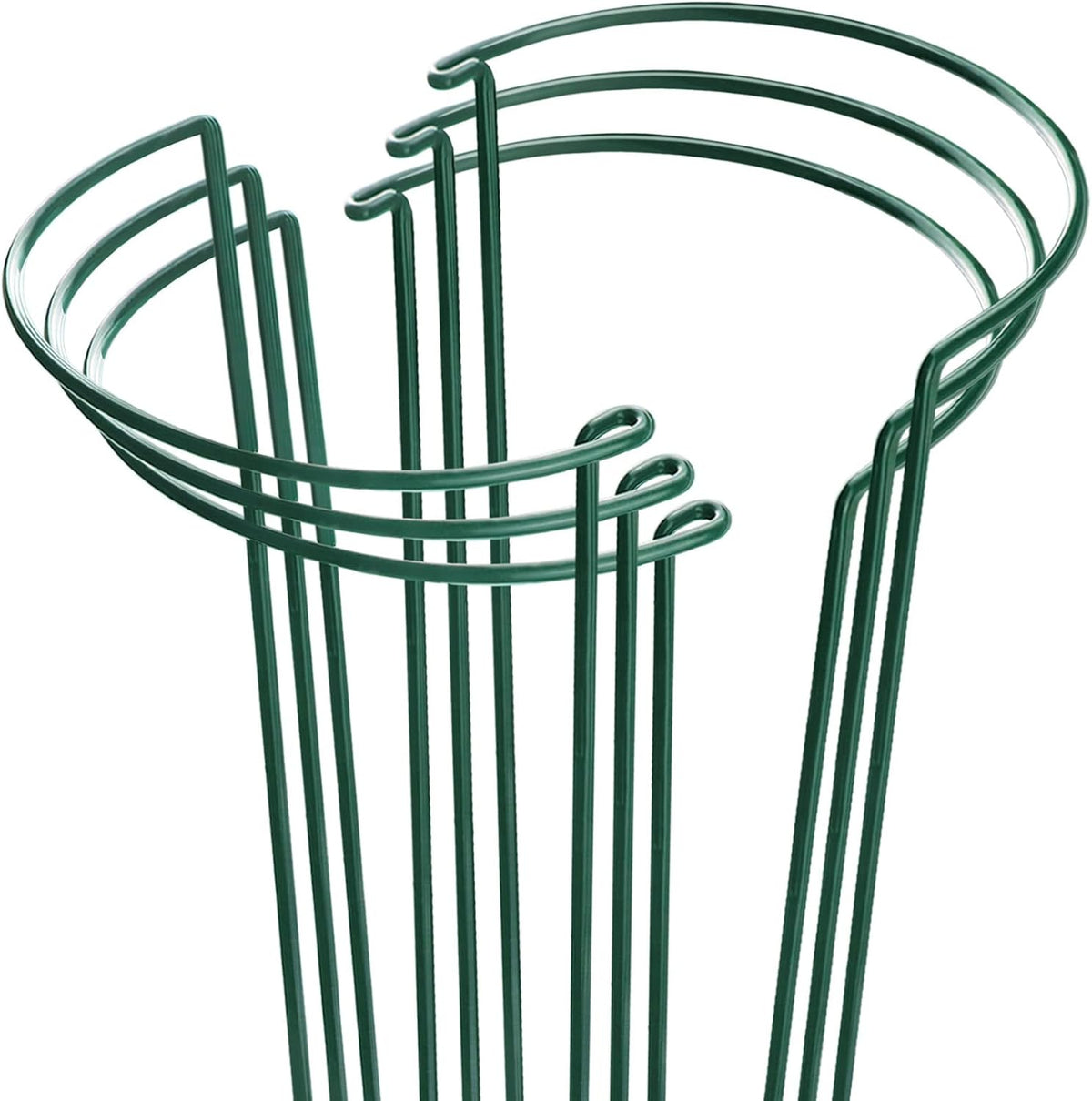 HiGift Plant Support Stakes, 6 Pack Metal Peony Cages and Supports, Garden Stakes Plant Support