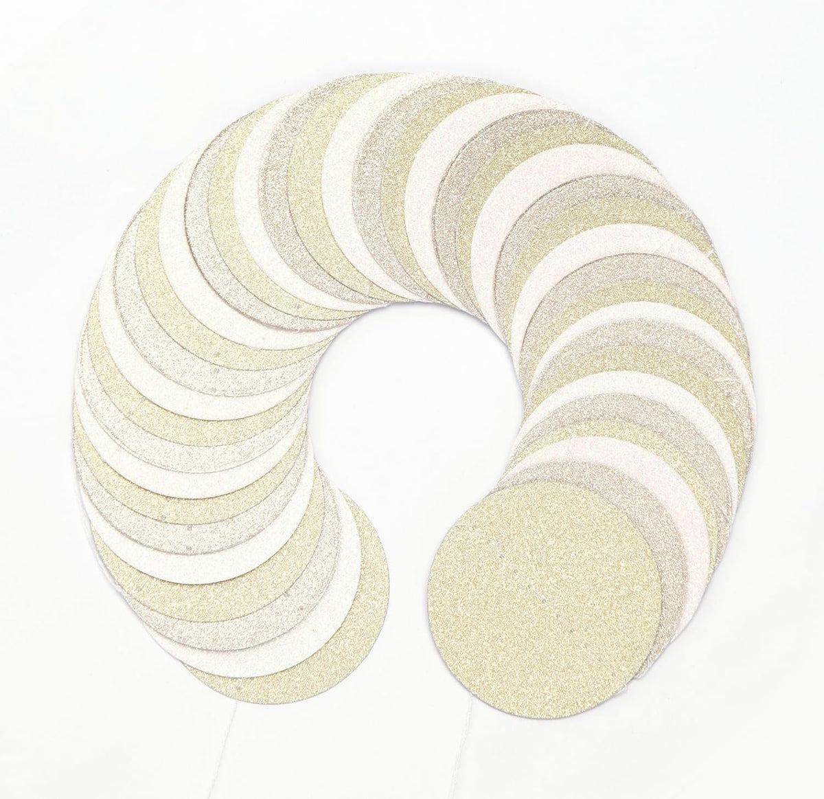 Champagne Gold White Party-Decorations Streamers - 52Ft Hanging Birthday Paper Garland