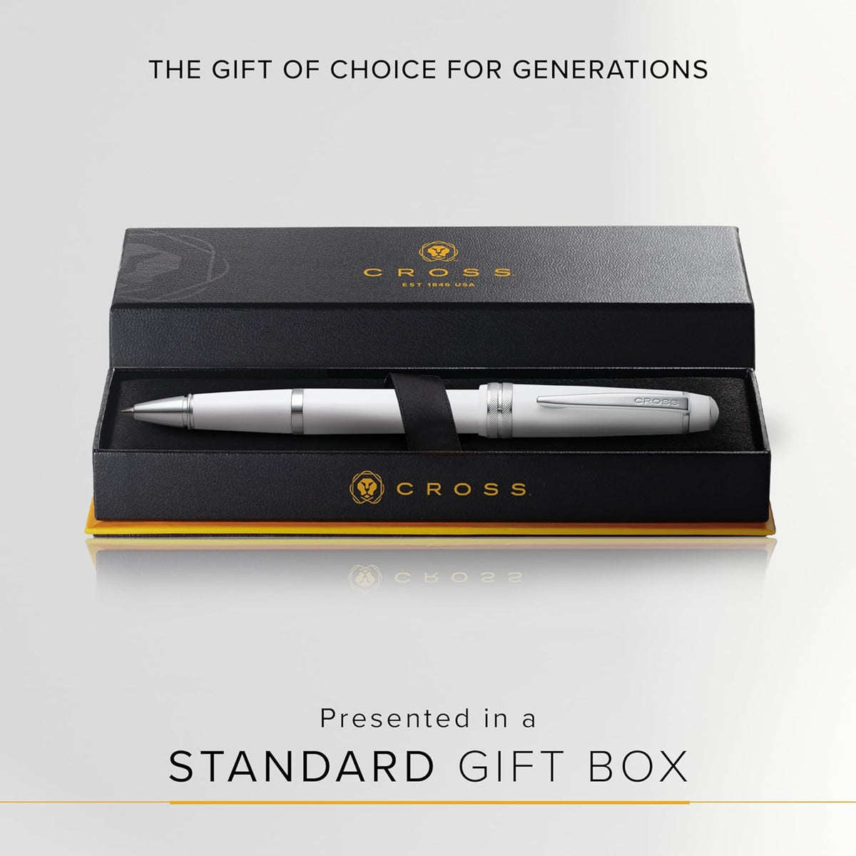 Cross Bailey Light Refillable Rollerball Pen Presented in a Everyday Gift Box - Medium Point, Black