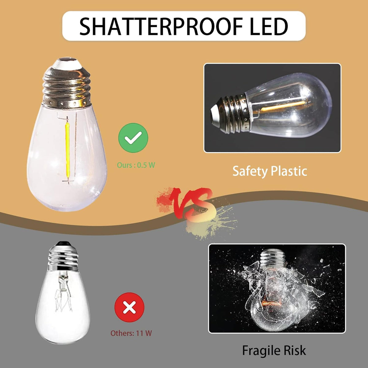 27FT Solar String Lights Outdoor with Remote, Dimmable Waterproof Solar Powered Patio Lights for