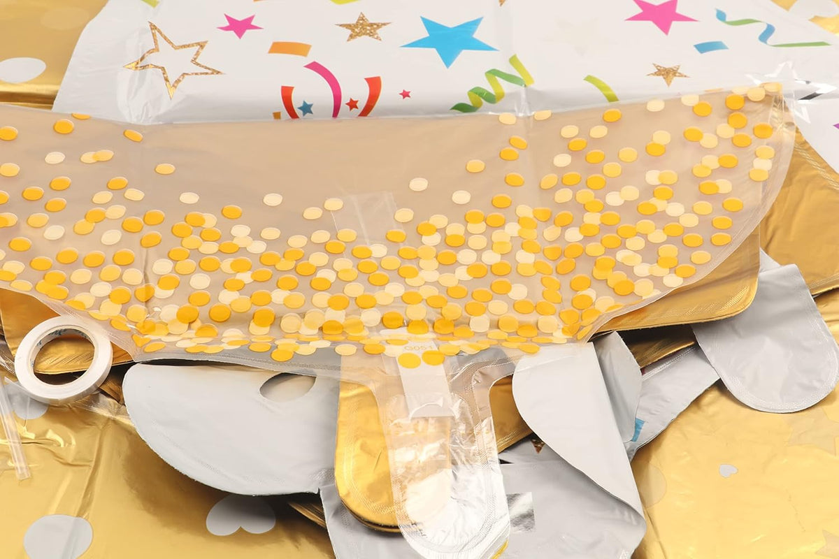 36inch Large Gold Round Foil Helium Mylar Balloons Set 8pcs For Gold Happy Birthday Party