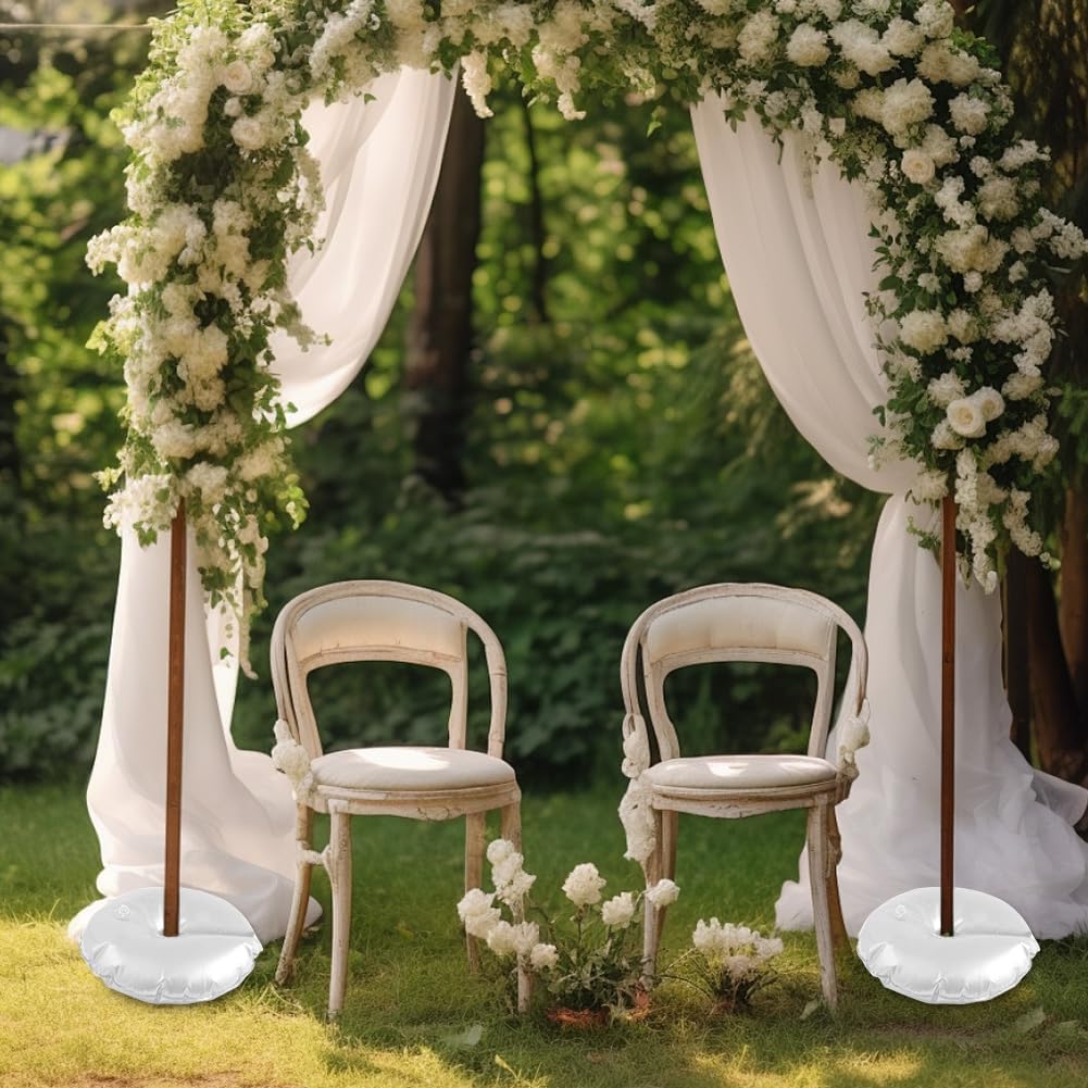 White Balloon Arch Weights, Heavy Duty Water-Filled Base Weights for Party Backdrop Stand Frames