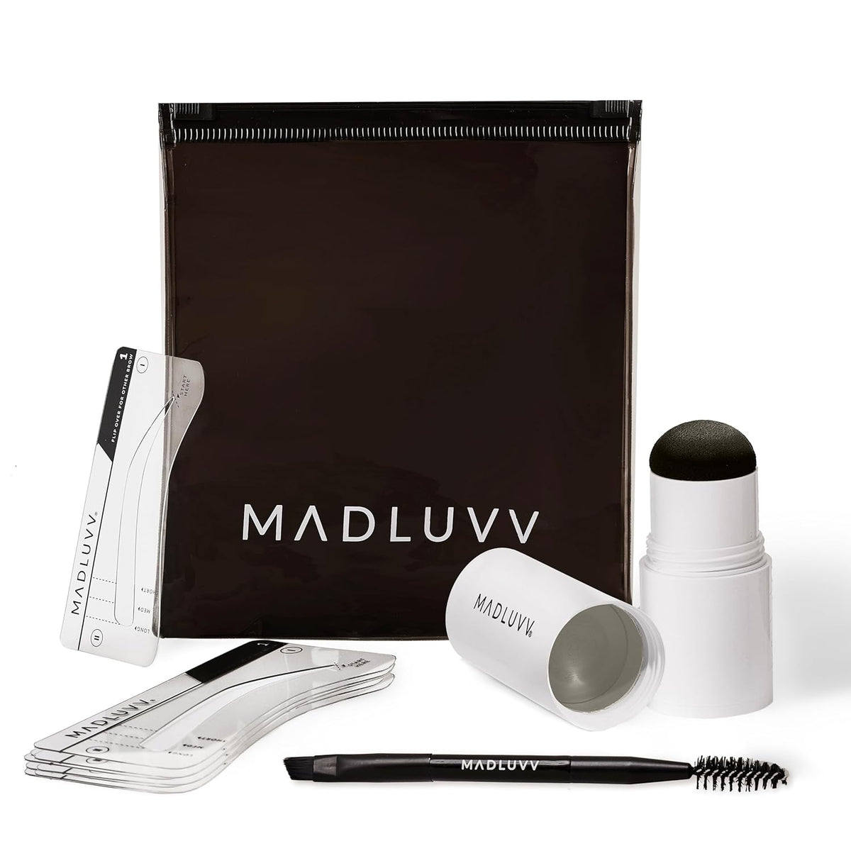 MADLUVV Brow Stamp Kit with Brow Stencils – Easy Eyebrow Shaper for Natural-Looking Brows – Popular