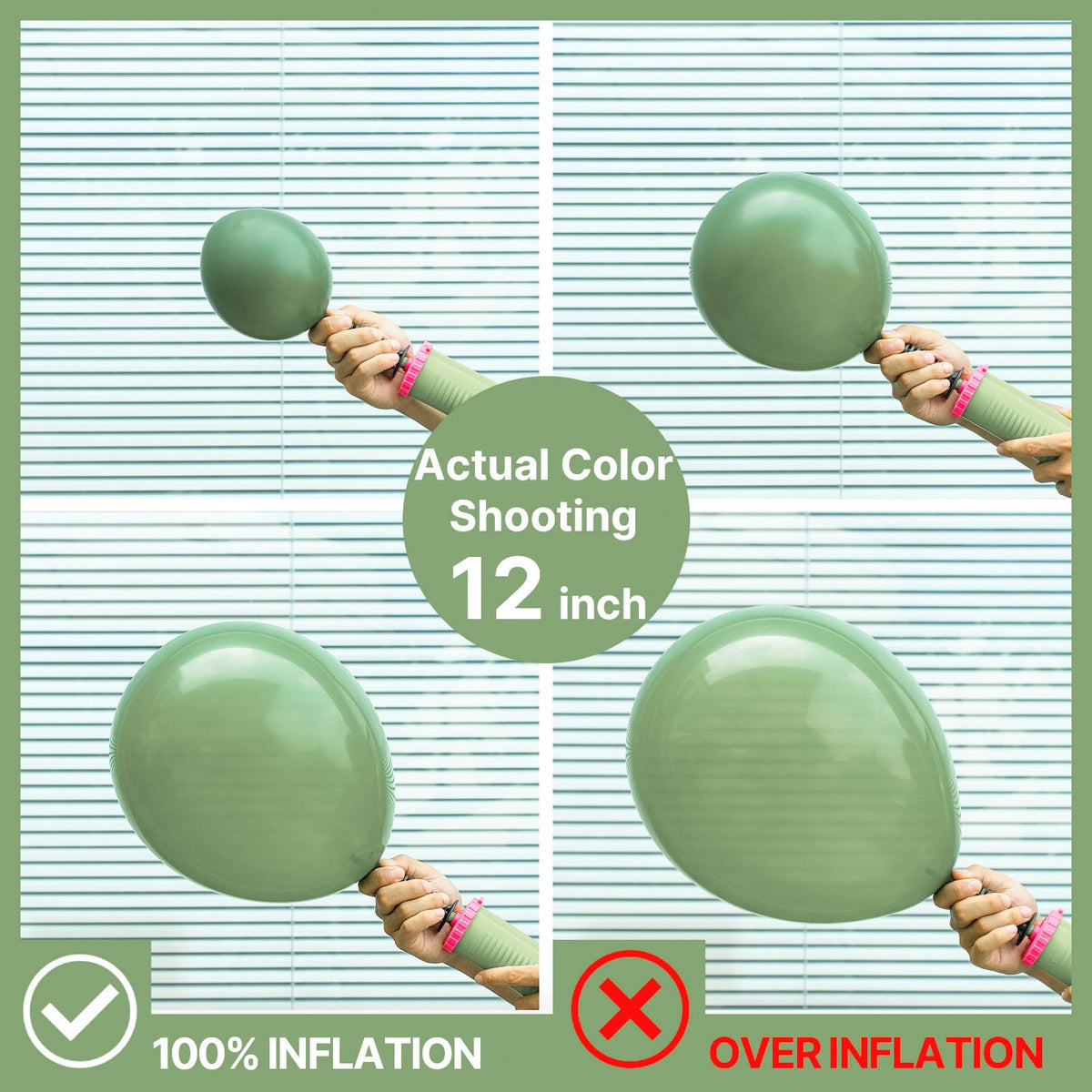 PartyWoo Sage Green Balloon Arch Kit 142pcs Dusty Boho Green Balloons