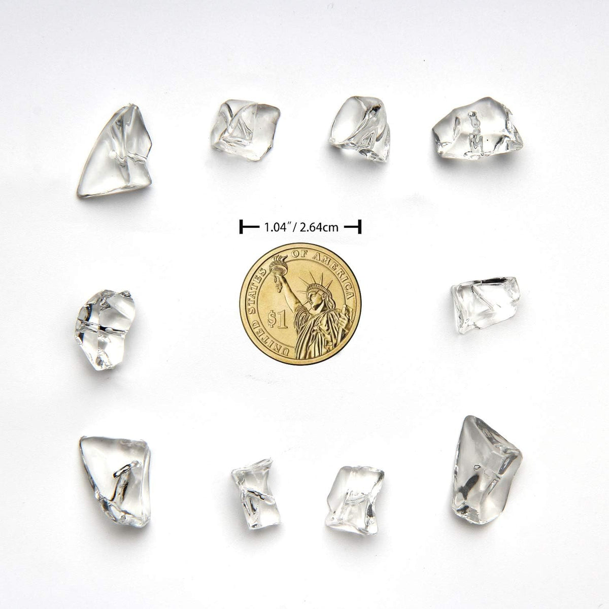 1000Pcs Vase Fillers, Crystal Beads Stones Crafts Small Clear Fake Ice Cubes Acrylic Rock Diamond