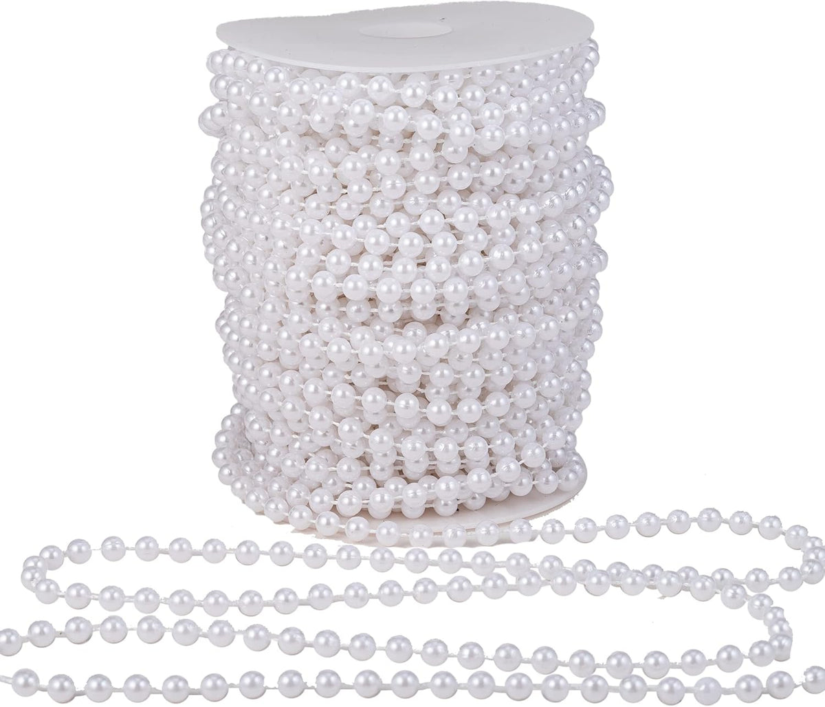 6mm Crafts Faux Pearl Beads Garland Pearl Bead Roll Strand of Pearls to Decorate Floral
