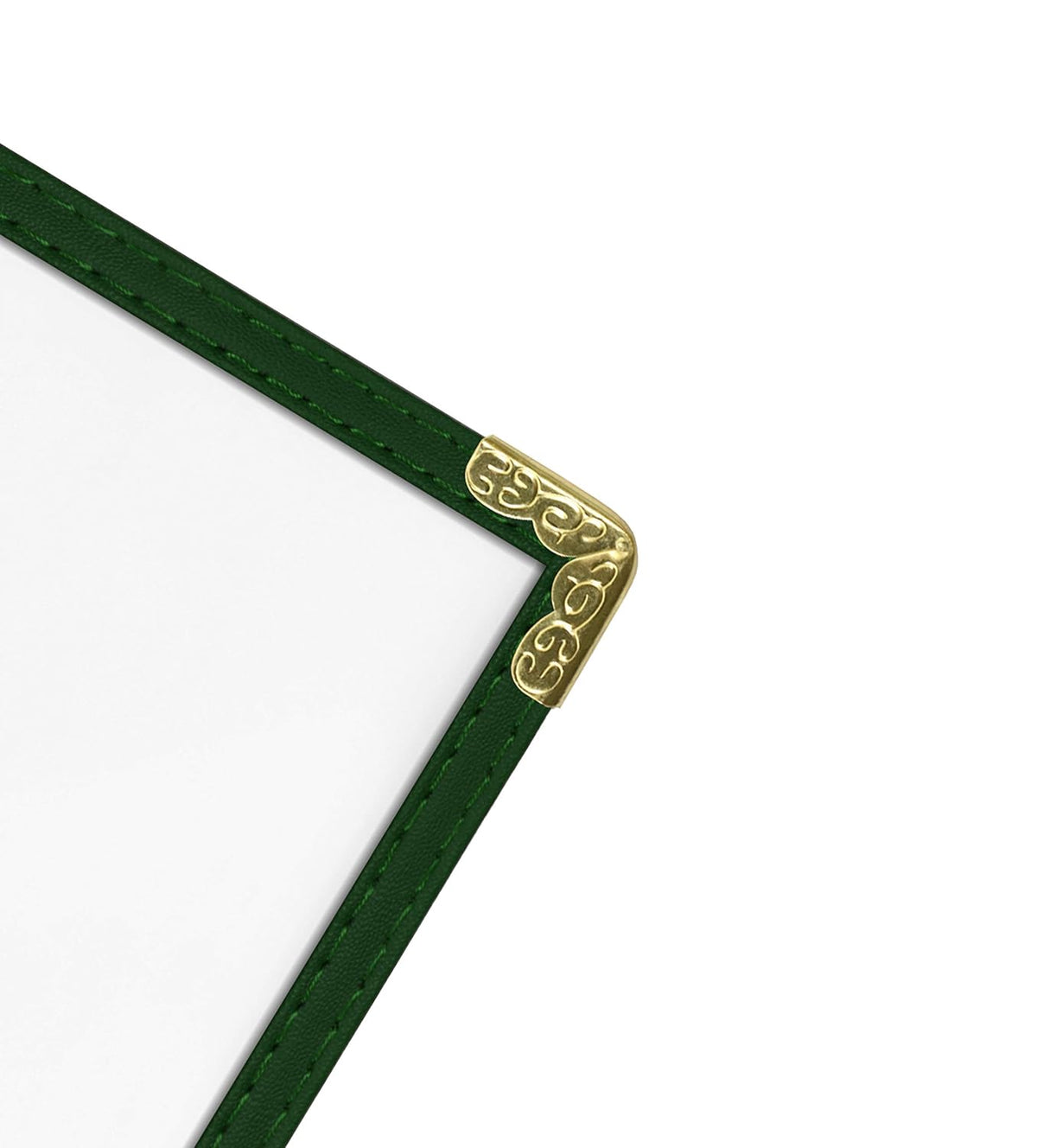 Goodsmart Restaurant Menu Covers – 25 Pack Green 4-Page/8-View 8.5" x 11", Side-Loading Vinyl Menu