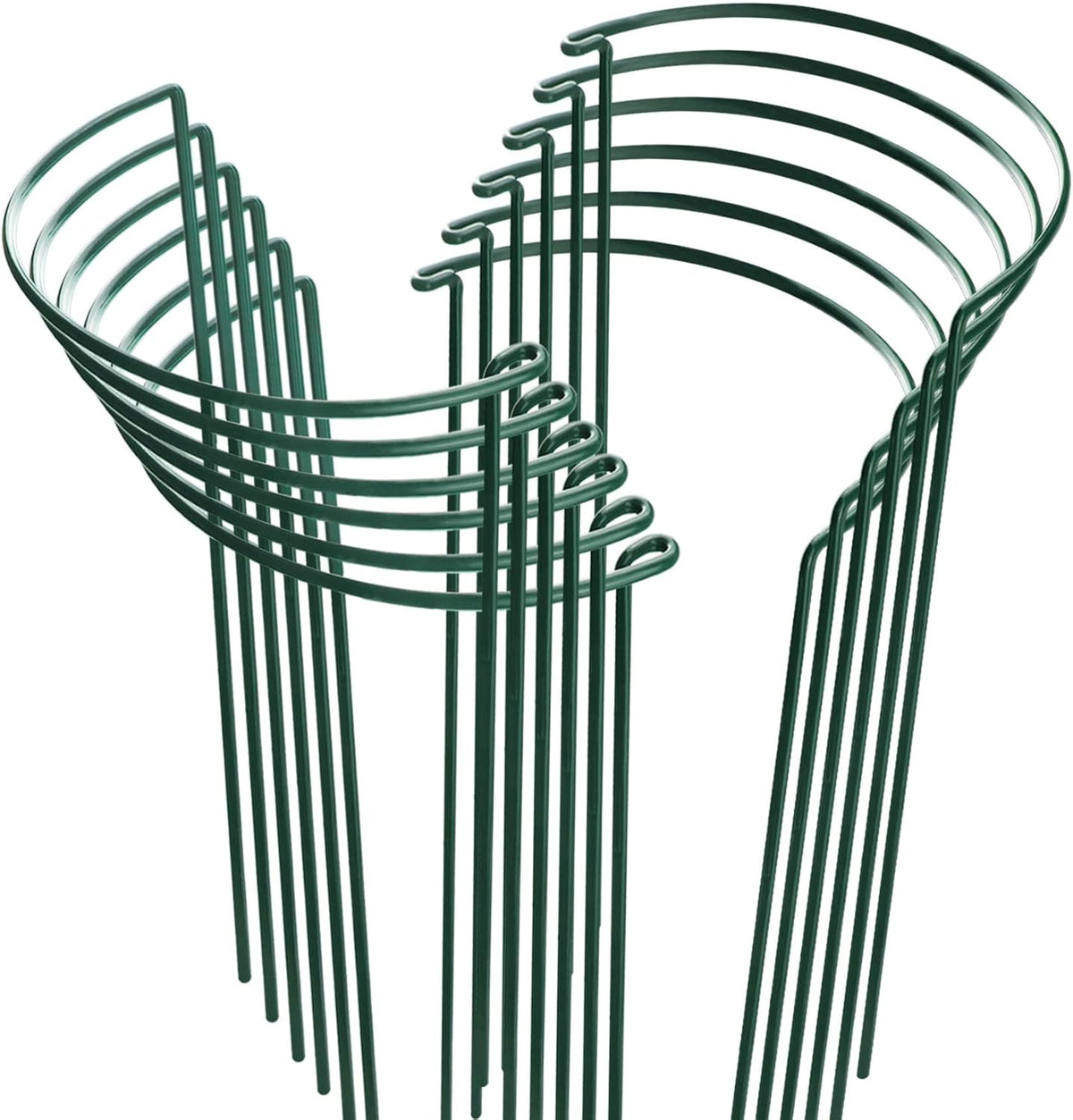 HiGift 12 Pack Plant Stakes for Indoor Plants, Metal Garden Peony Support Cages, Outdoor Plant