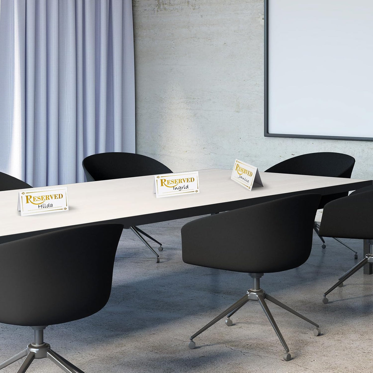 300 Pcs Paper Table Reserved Sign with Name Line Reserved Seating Signs Bulk Double Sided Signs for