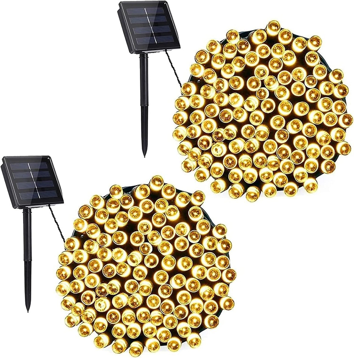 Toodour Solar Christmas Lights Outdoor, 2 Packs Total 144ft 400 LED Solar String Lights with 8