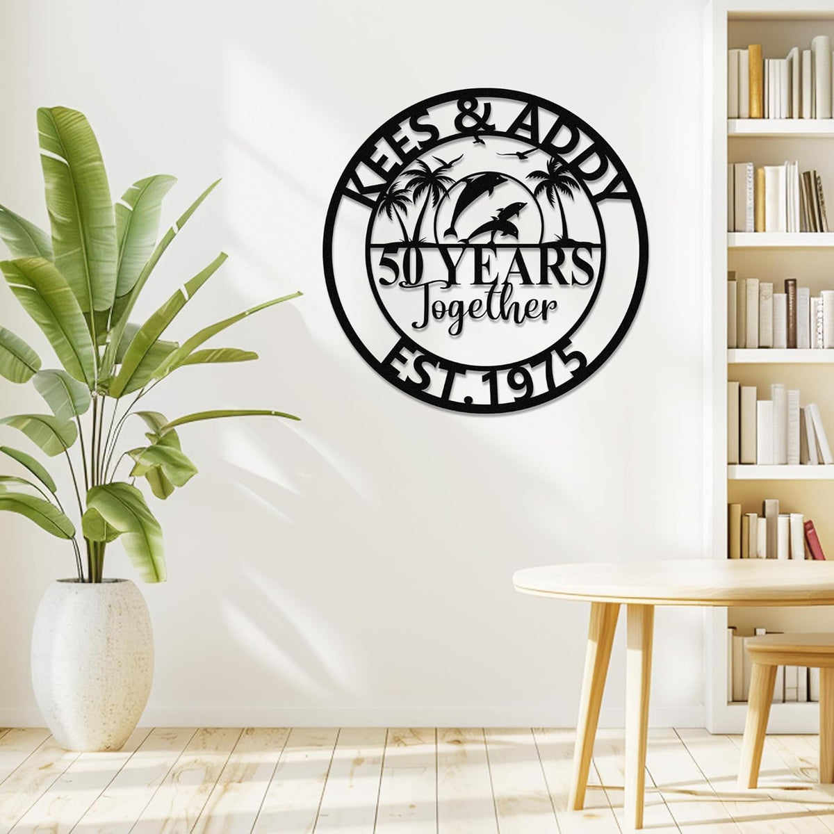 Personalized 50th Wedding Anniversary Sign Gifts for Parents Custom Metal Anniversary Sign