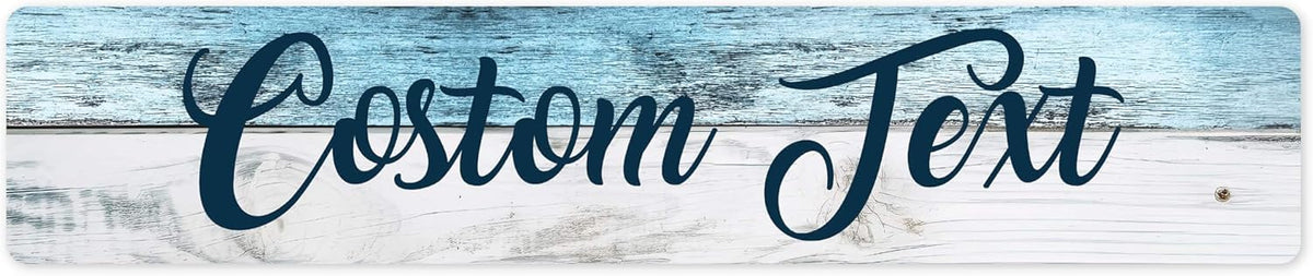 Custom Sign, Custom Street Sign, 11 Font Colors, 13 Font Styles, 4 Hole Options, 22 Sizes, 6x30