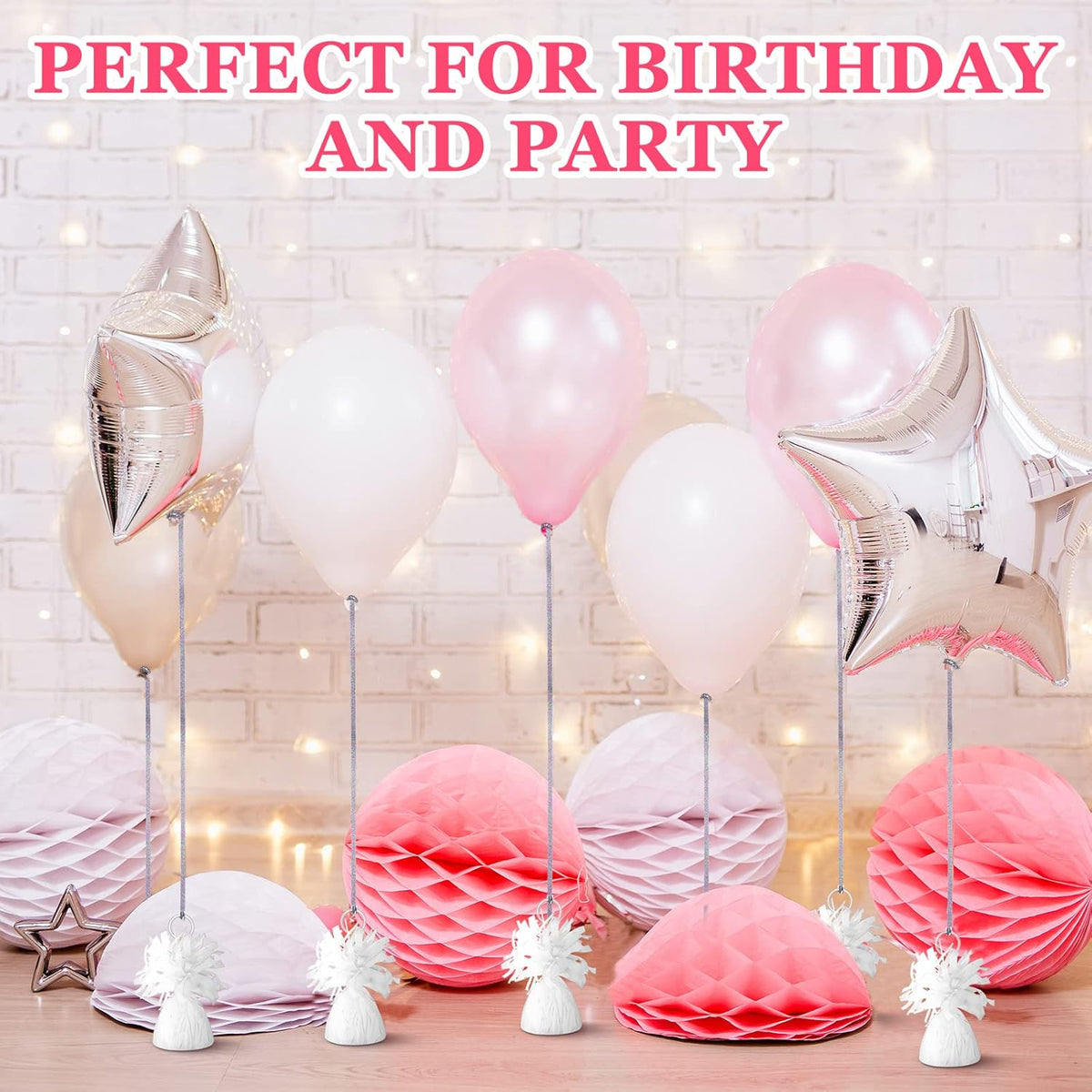 24 Pcs Balloon Weights Metallic Anchor Balloon Holder for Helium Balloons Heavy Table Weights and 1