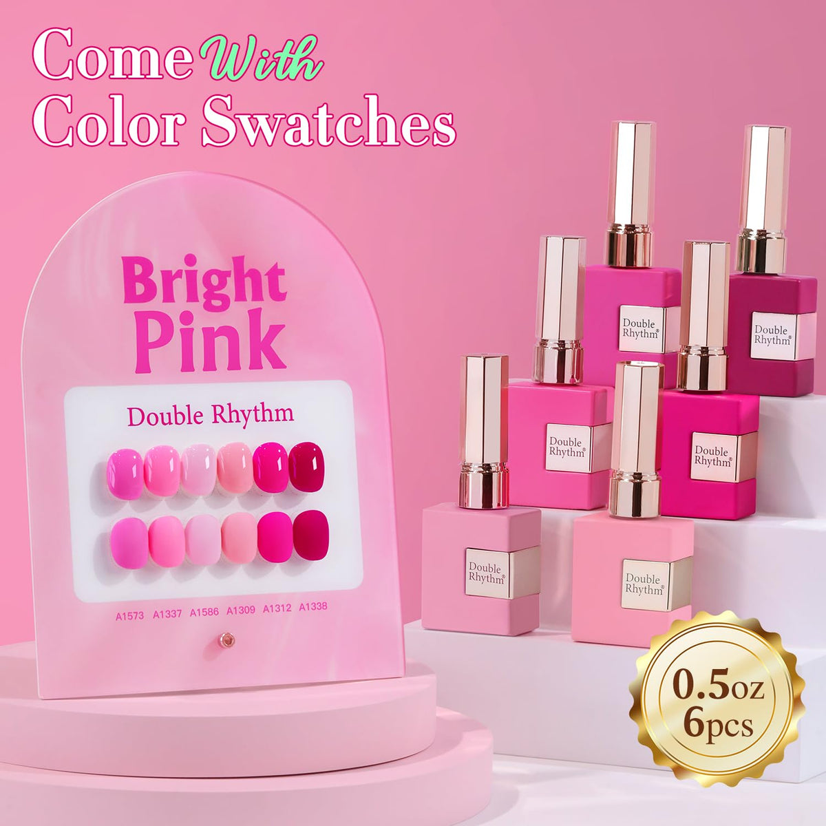 Double Rhythm 6 Pcs 15 ML Gel Polish Set Same Color Same Bottle Soak Off Gel Polish Kit Nail Art
