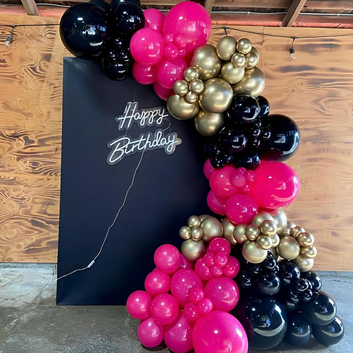 90pack Black Balloons Different Size 18/12/10/5 Inch Black Balloon Garland Arch Kit for Graduation