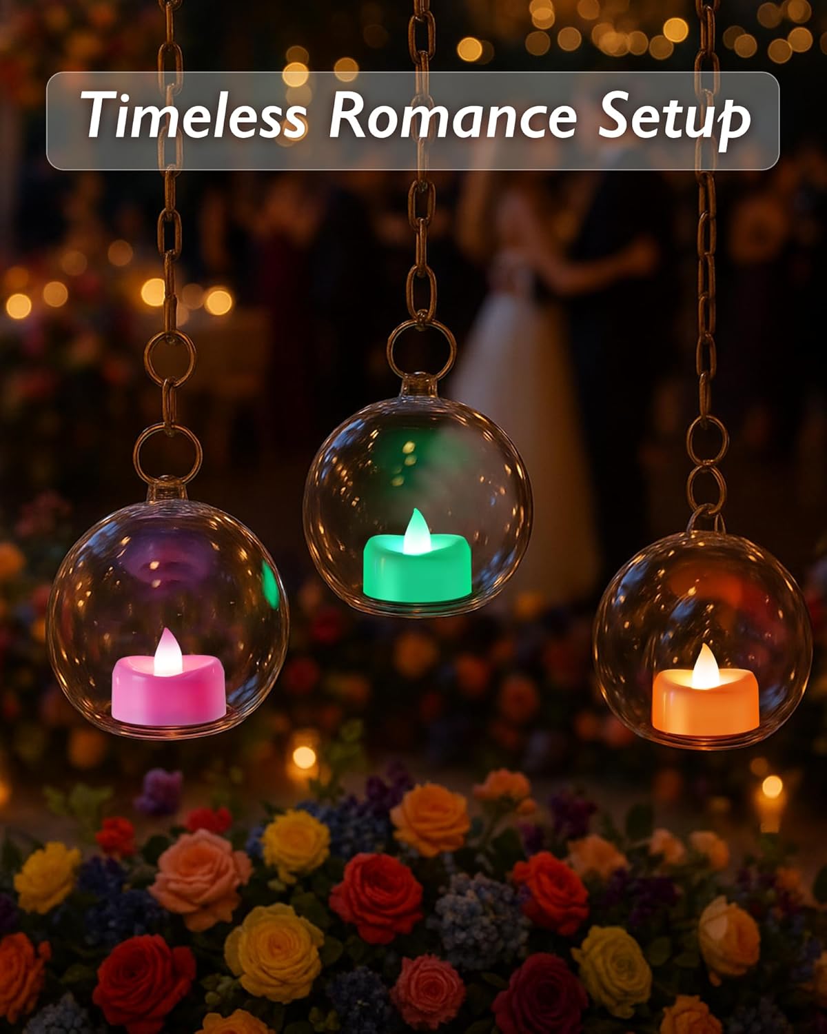 Raycare 7-Color Changing LED Tea Lights Battery Operated, 200+Hour Flickering Votive Candles