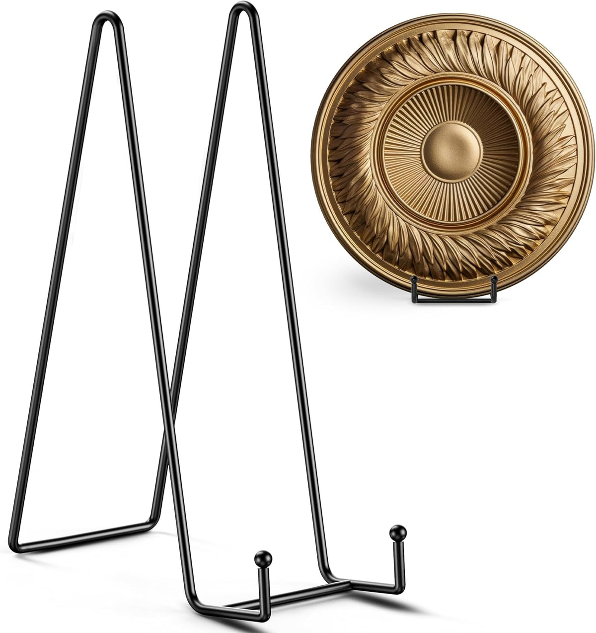 TR-LIFE 12 Inch Plate Stands for Large Heavy Duty Display - Metal Picture Frame Holder Stand +