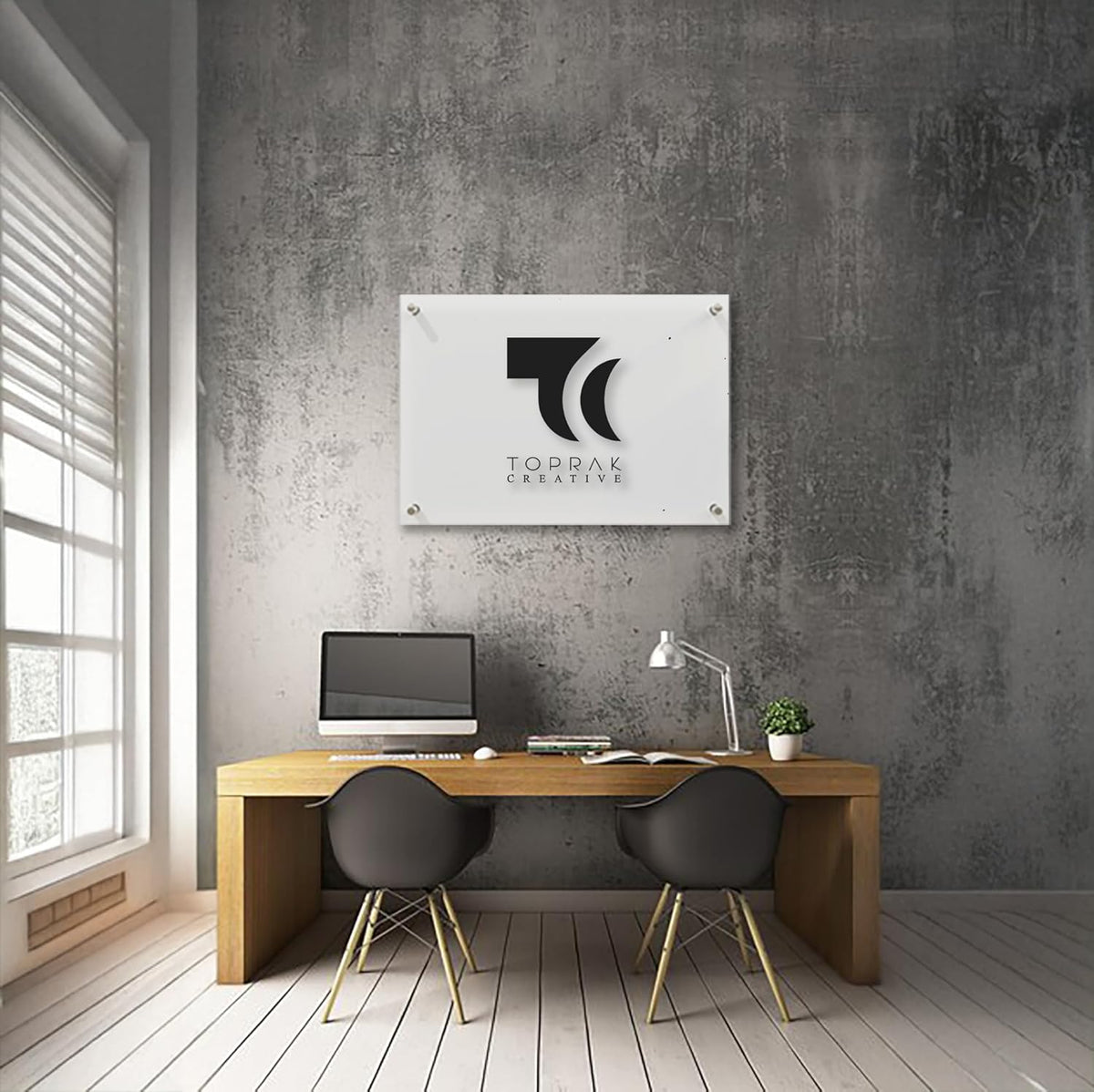 Large Custom Business Logo Sign, Personalized Acrylic Store Front Sign For Office, Wall Hanging