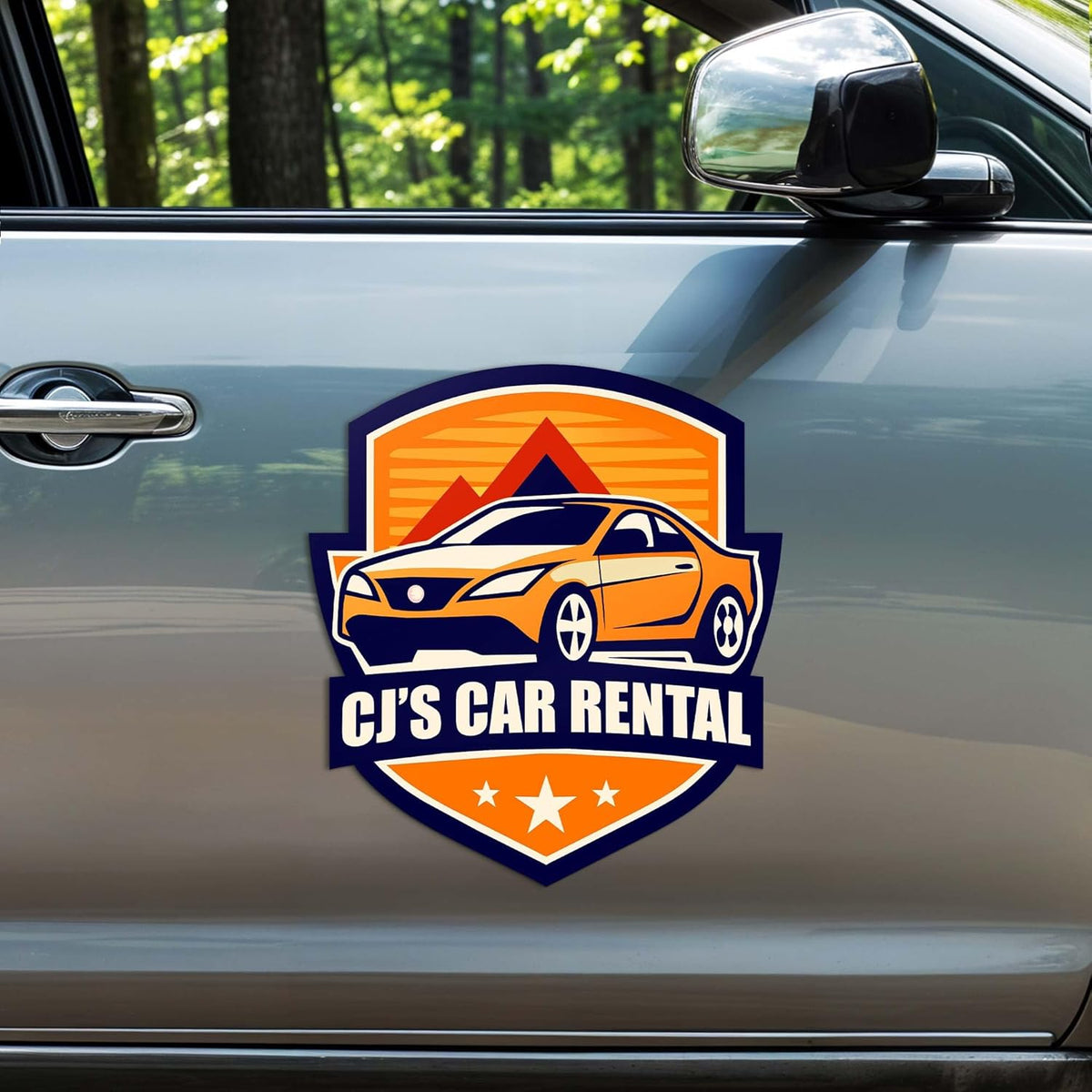 Custom Die Cut Car Magnet, Personalized Sign with Logo for Car Van Truck, Advertise Your Business