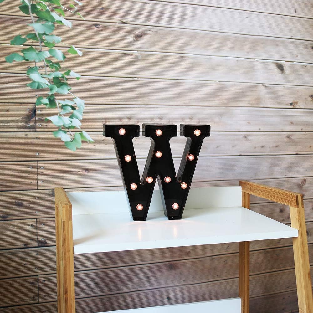 Light Up Black Alphabet Marquee Letters Sign LED Marquee Number Lights Sign for Night Light Home