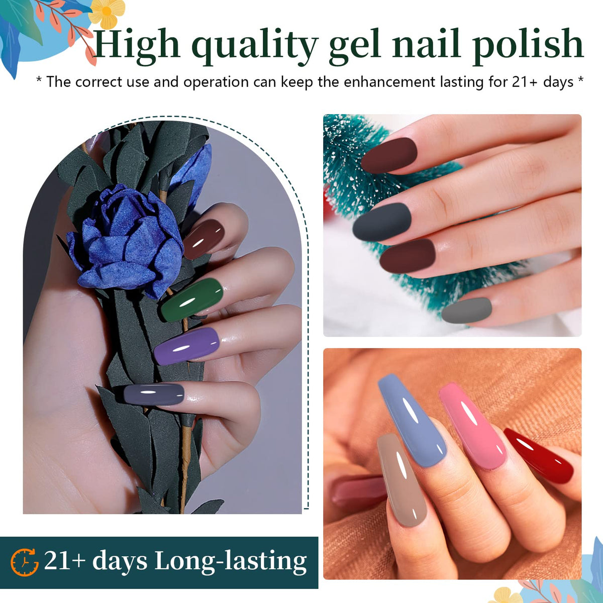 JODSONE 32 Colors Nail Polish Set With U V Light Manicure Nail Tools Nail Art Manicure Salon DIY at
