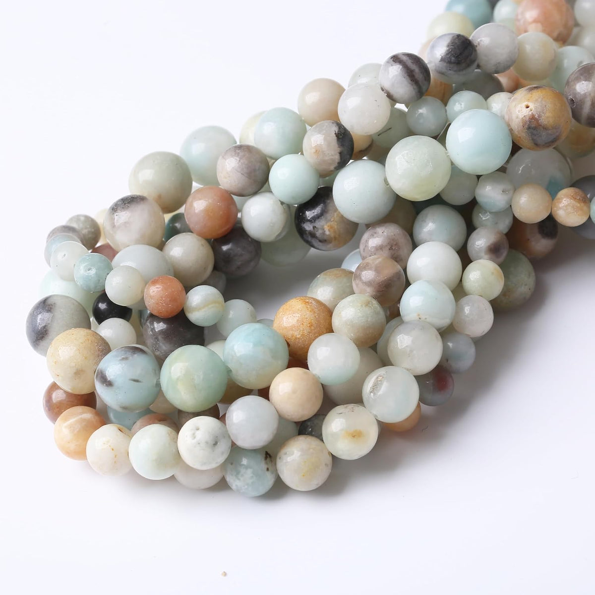 Fancy Stone Beads for Jewelry Making DIY Craft Gemstone Beads Kit (8mm, 45pcs) Smooth Healing
