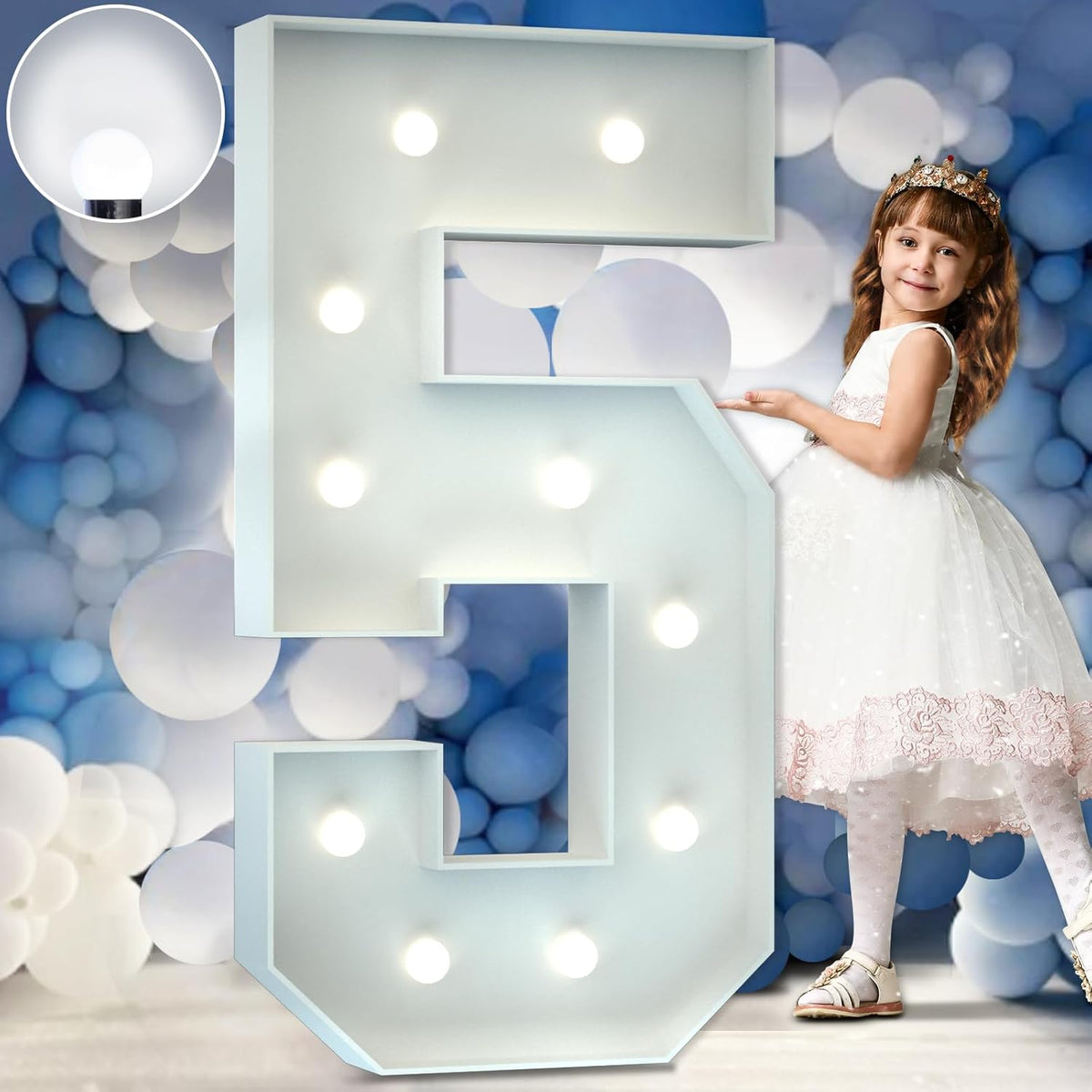 Marquee Numbers 4 Feet Tall Big Light Up Numbers 5th 25th 50th Birthday Decorations Girl Boy