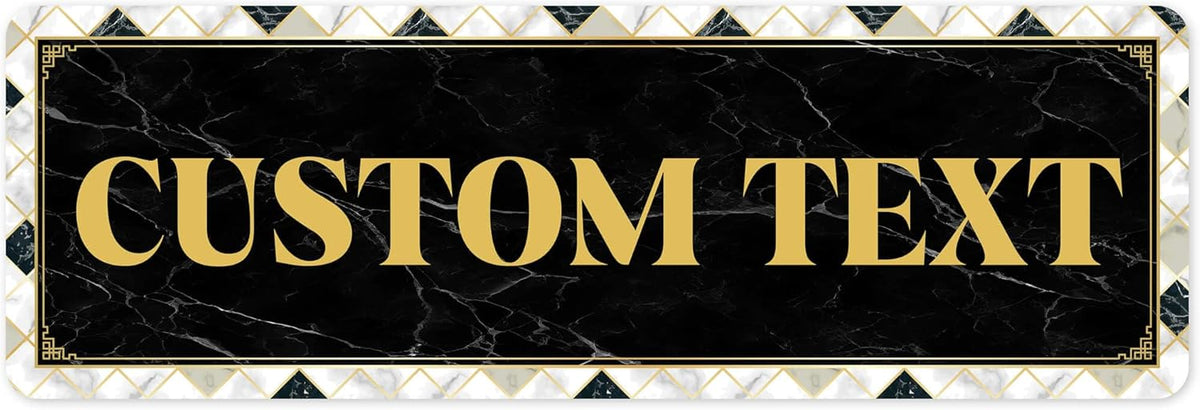 Custom Sign, Custom Street Sign, 11 Font Colors, 13 Font Styles, 4 Hole Options, 22 Sizes, 6x18