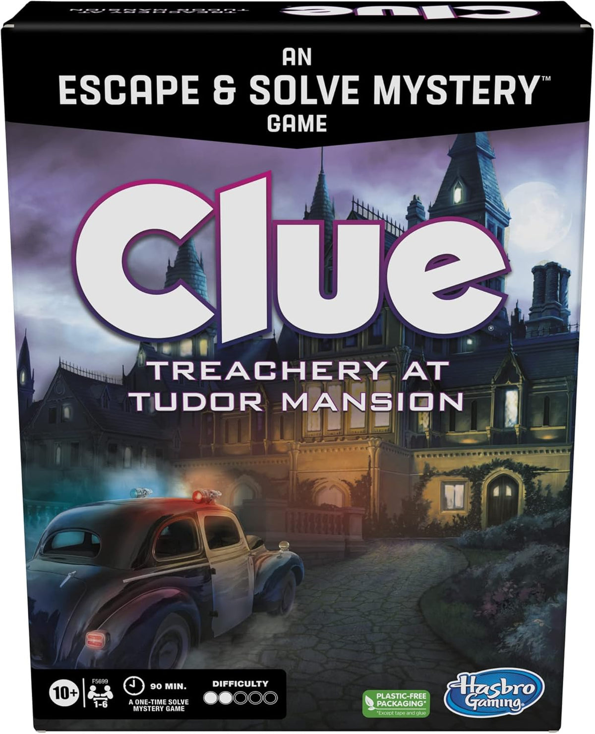 Clue Board Game Treachery at Tudor Mansion, Escape Room Game, Cooperative Family Murder Mystery