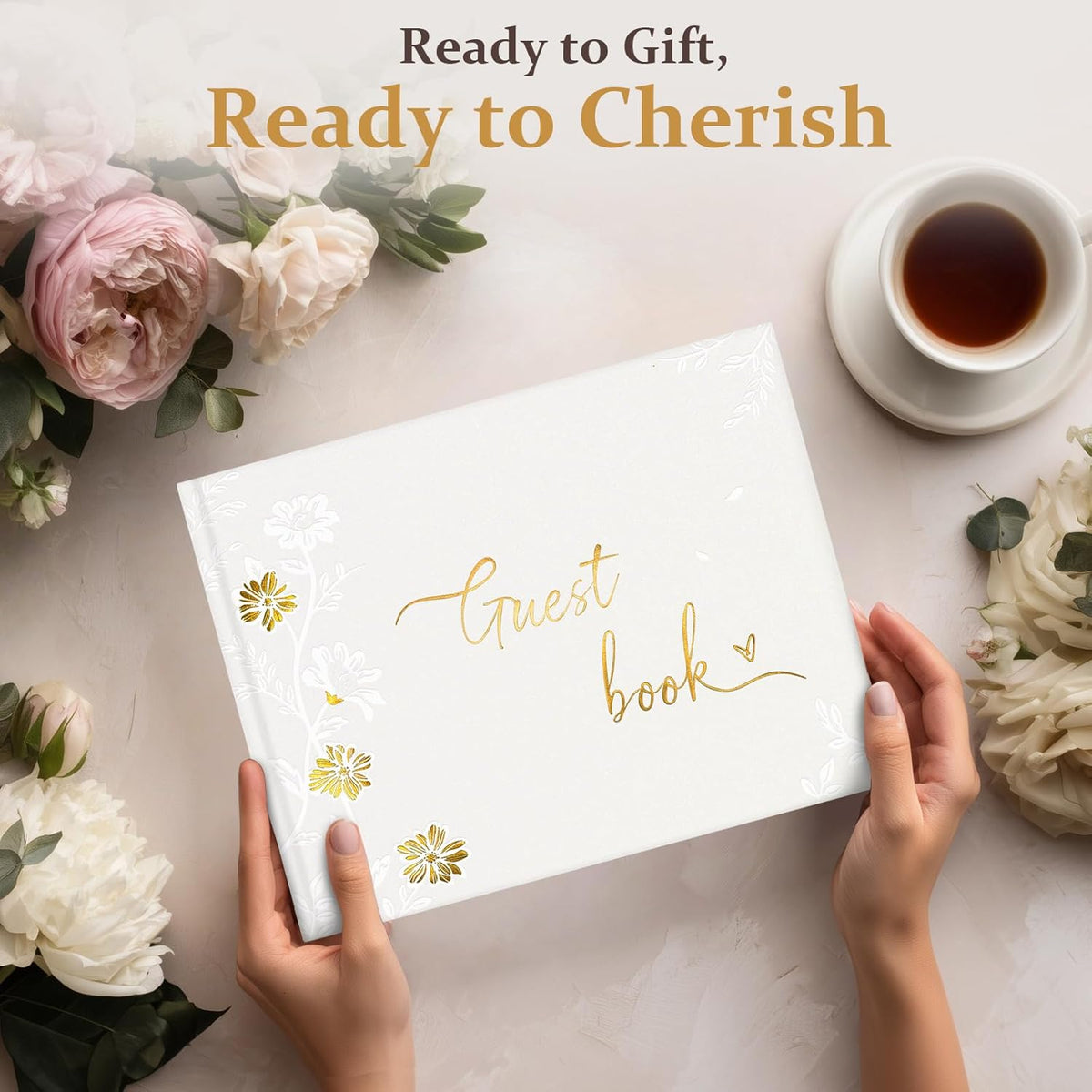 FREXISYN Wedding Butterfly Guest Book 9x7'' - Personalized Photo Guestbook with Pens for Reception