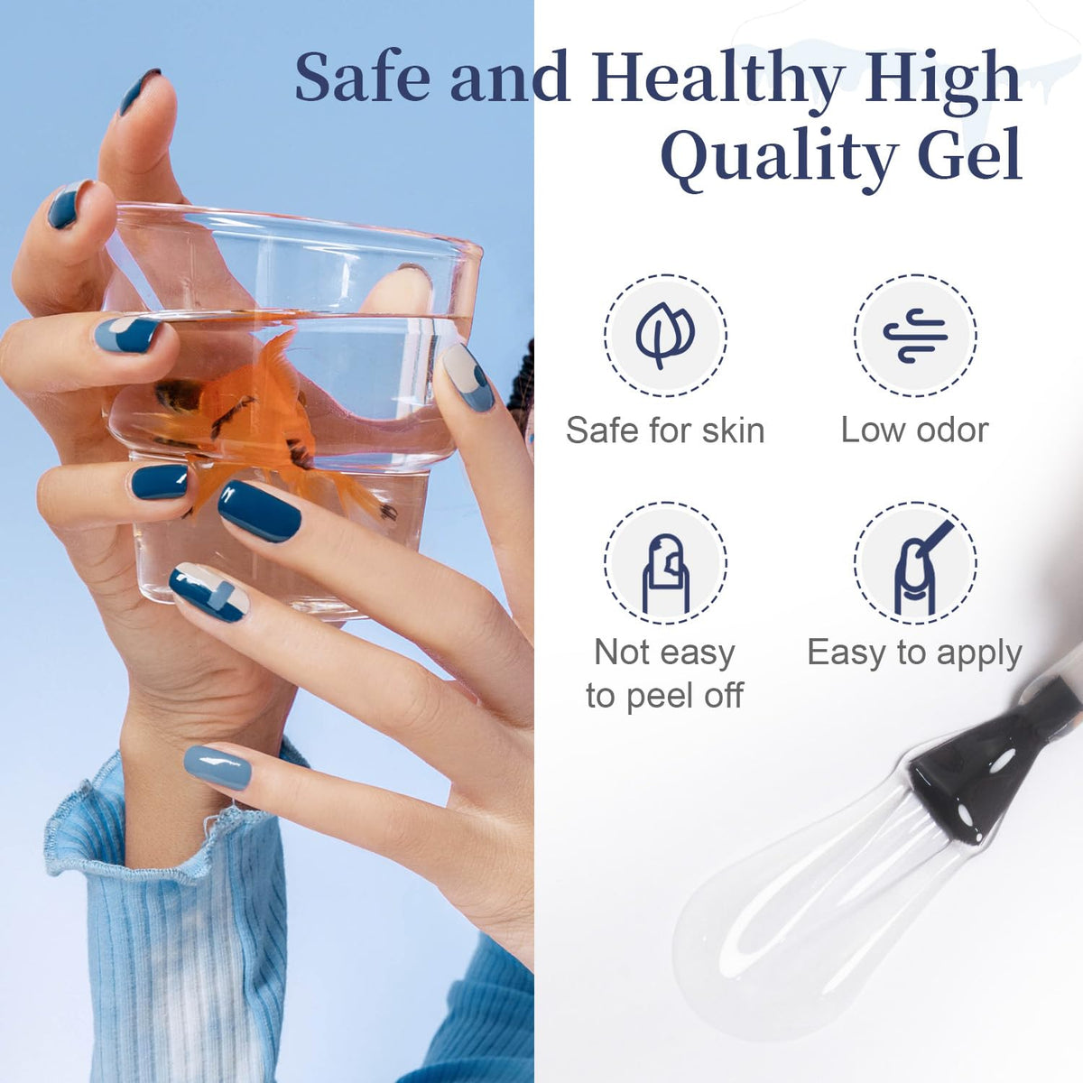 JODSONE 4 Bottles of 15 Capacities of Nail Dehydrator Nail Primer Base Top Coat Long Lasting and