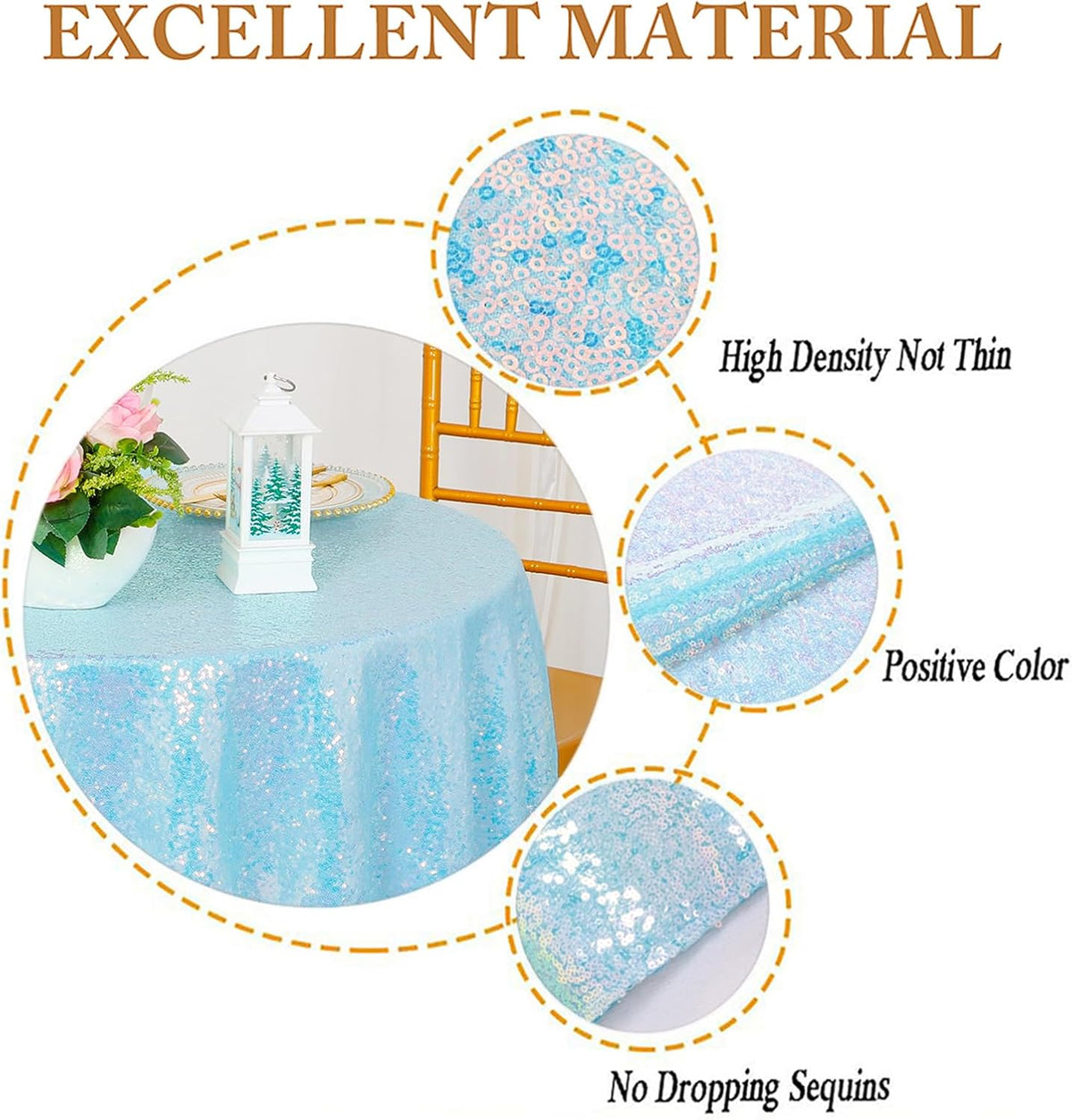 ShinyBeauty Iridescent Aqua Sequin Tablecloth Square Overlay Aqua Blue Tablecloth Cover Glitter