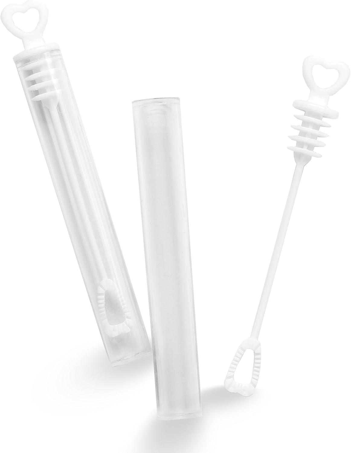 Big Mo's Toys 40 Pack Mini Heart Bubble Wands – Great Wand Bubbles Party Favors for Weddings and