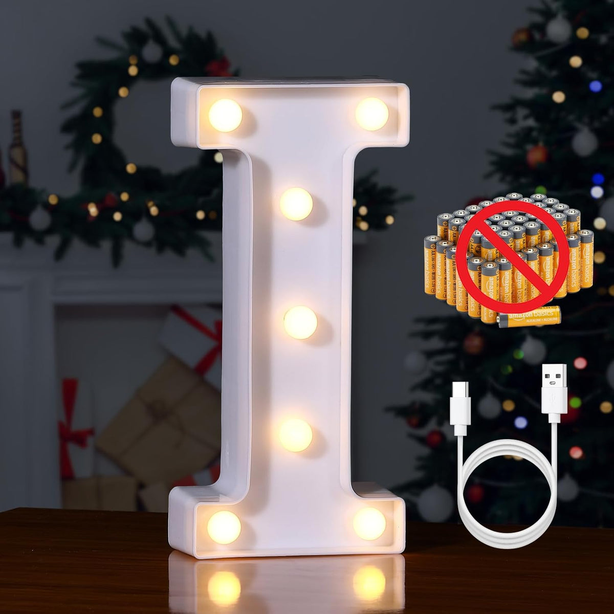 Foaky Rechargeable LED Letter Lights Sign Marquee Light Up Letters Sign for Night Light