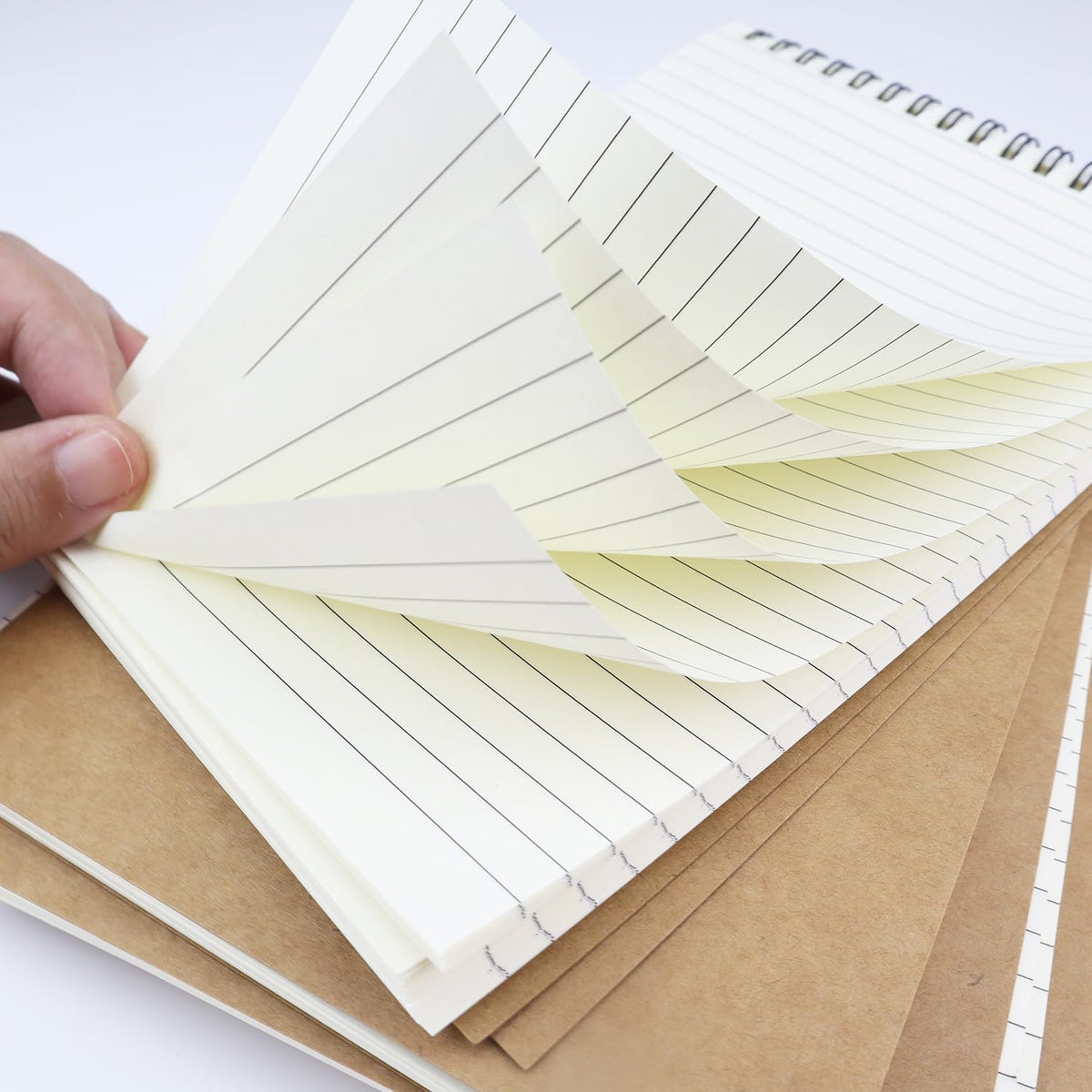 4 Pcs Top Bound Spiral Notebook,8.3 inch x 5.8 inch,60 Sheet,7mm College Ruled Paper,A5 Spiral Note
