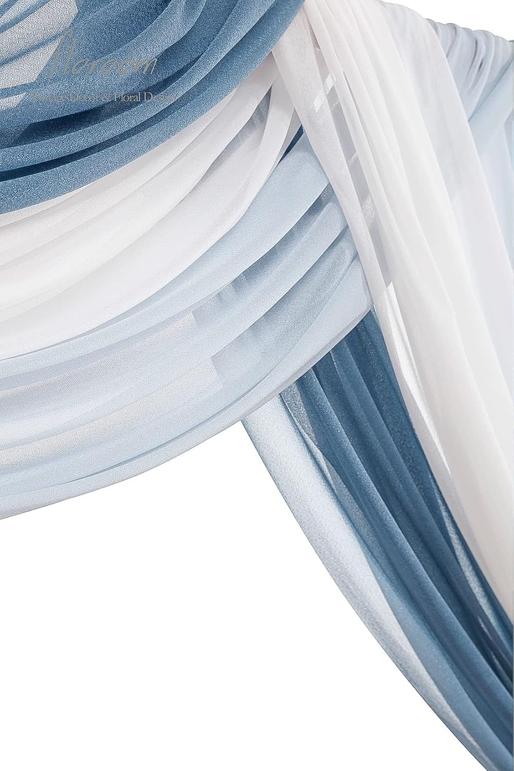 Floroom Wedding Arch Draping Fabric 3 Panels 20Ft Chiffon Fabric Drapes Arbor Drapery Wedding