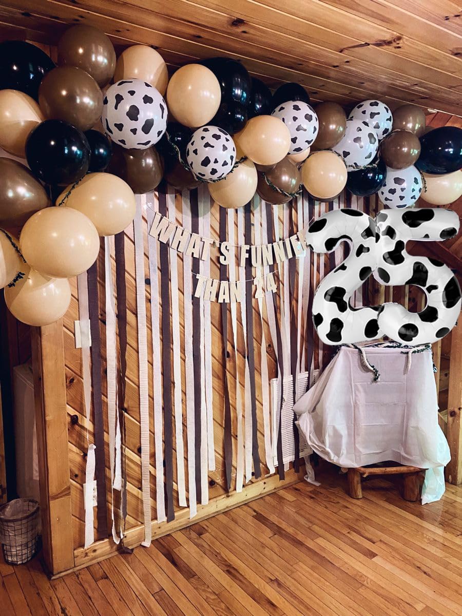 Cow Print Number Balloon Birthday Decorations, 40 inch Number balloon 0-9(Zero-Nine), Cow Balloon