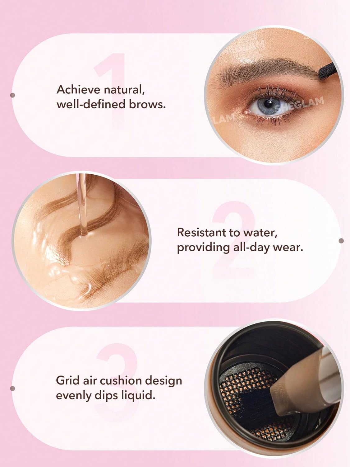 SHEGLAM Brow-Fection Angled Brush & Dip Upgraded Microblading Eyebrow Pen Long Lasting Waterproof