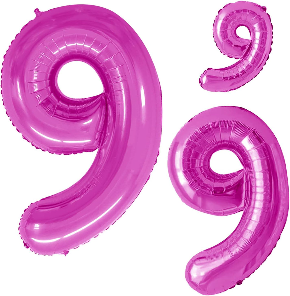 GOER Hot Pink Foil Balloons Number 9,Huge Number Balloons for 9th Birthday Party Supplies