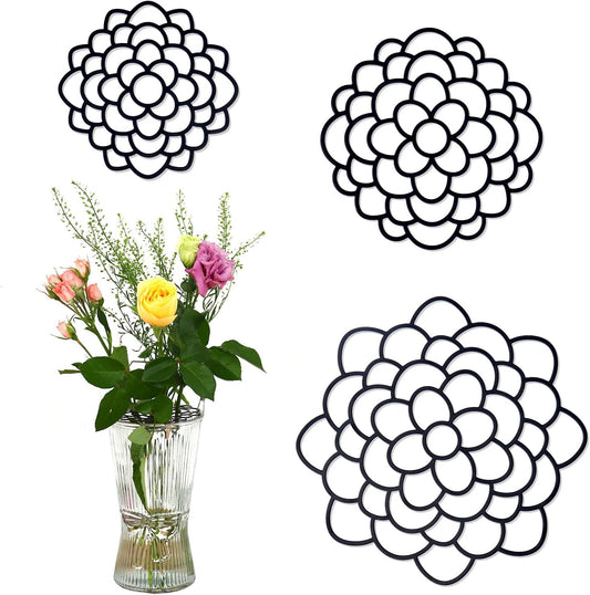 3 Pcs Modern Flower Frog Metal Flower Arrangement Holder Floral Grid Used for Vase Flower
