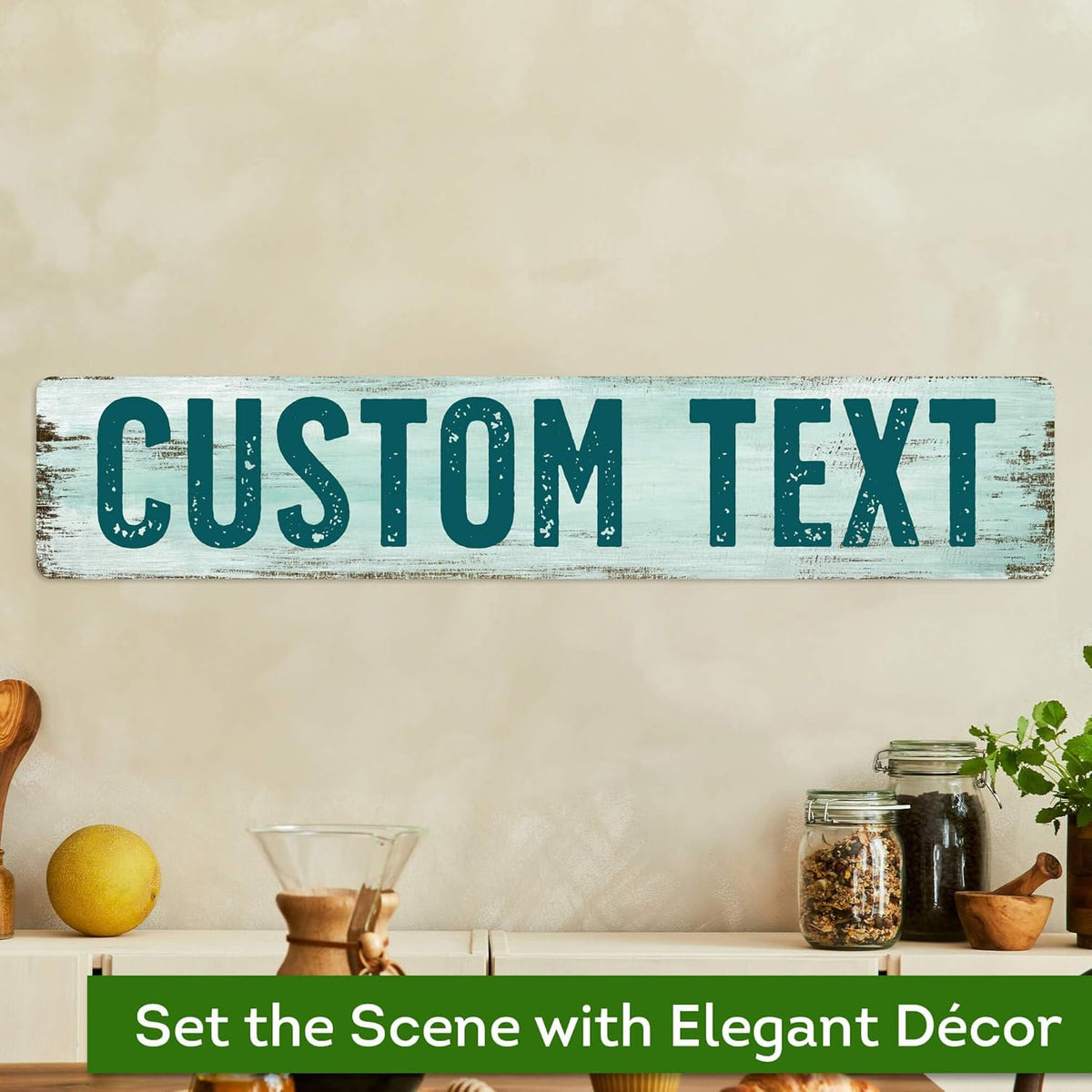 Custom Sign, Custom Street Sign, 11 Font Colors, 13 Font Styles, 4 Hole Options, 22 Sizes, 6x30