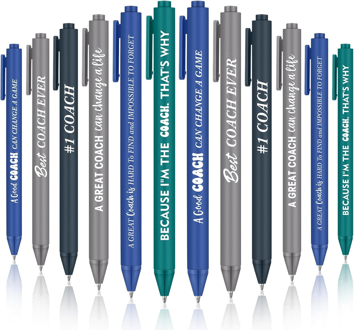 24 Pcs Coaches Appreciation Gifts Ballpoint Pen Sports Thank You Work Pen for Coaches Funny Gifts