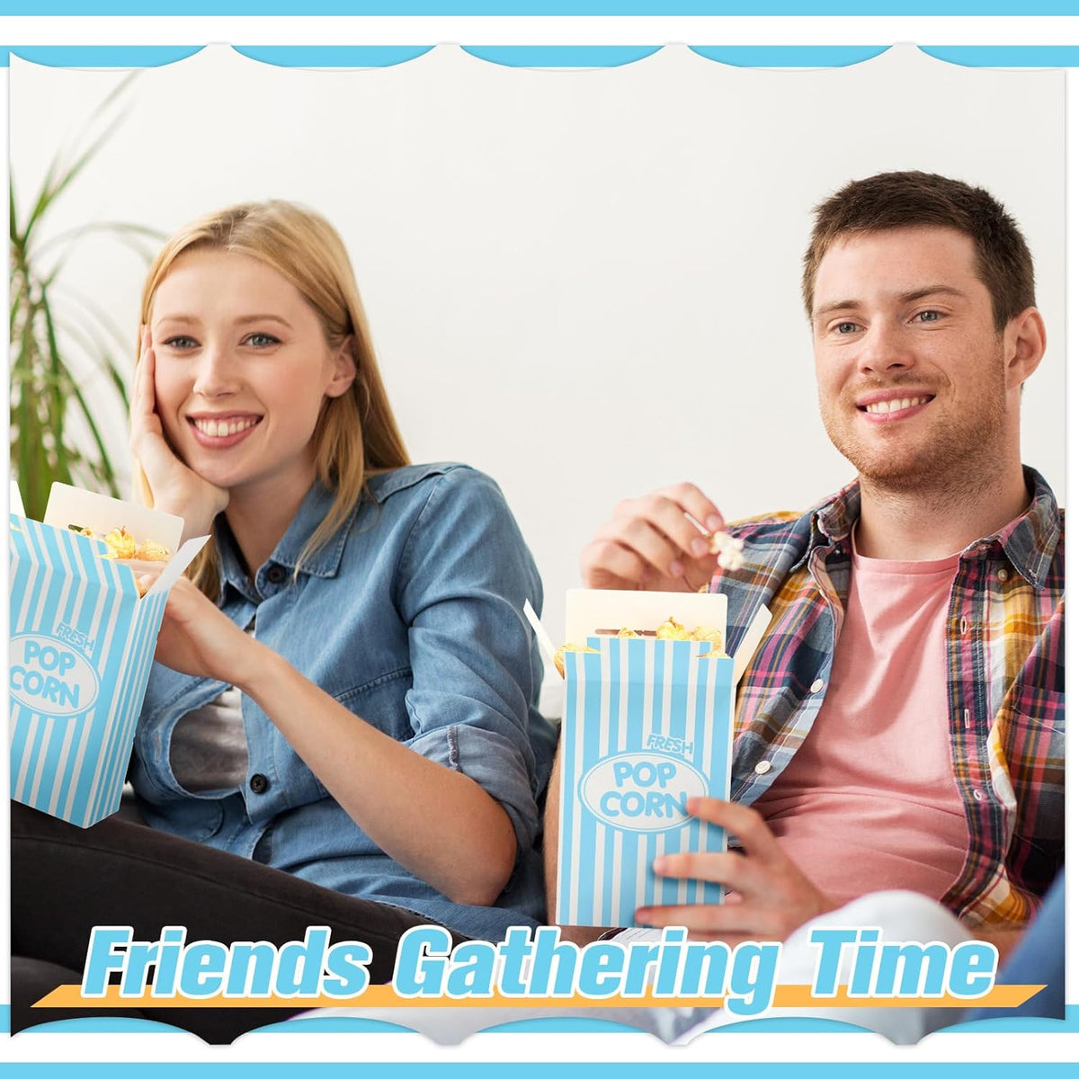 Xinnun 200 Pcs Paper Popcorn Boxes 1 oz Close Top Oil Proof Disposable Popcorn Container 6 x 4 x 2