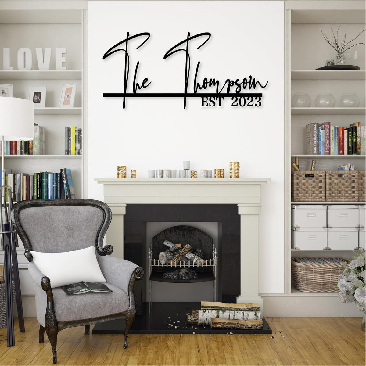 Custom Metal Family Name Signs for Wall Decor, Personalized Metal Last Name Sign Wedding and