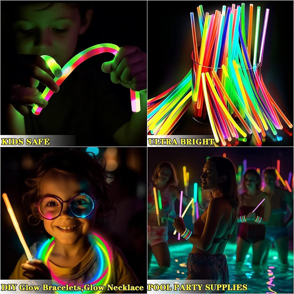 TURNMEON 960 Pack Ultra Bright Halloween Glow Sticks Bulk Party Pack Halloween Glow In The Dark