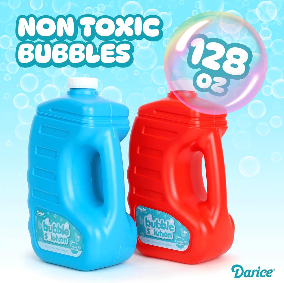 Darice 2 Pack 128oz Bubble Solution Refill for Bubble Machines & Blowers - Easter, Weddings