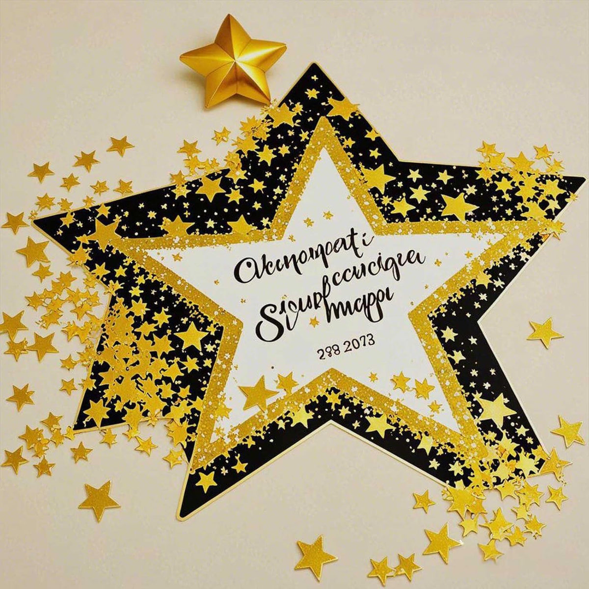 Gold Star Confetti - 60g (2.11OZ) Shiny Gold Table Confetti for Weddings, Parties, Celebrations