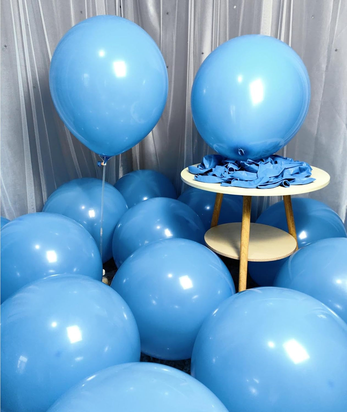 90 Pack Light Blue Balloons 18 Inch Blue Latex Large Balloons for Party Decorations and Events