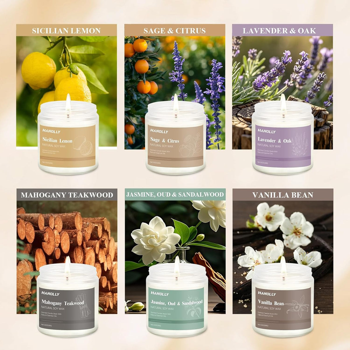 12 Pack Candles for Home Scented, Aromatherapy Candles Gifts Set for Women, Lavender, Vanilla